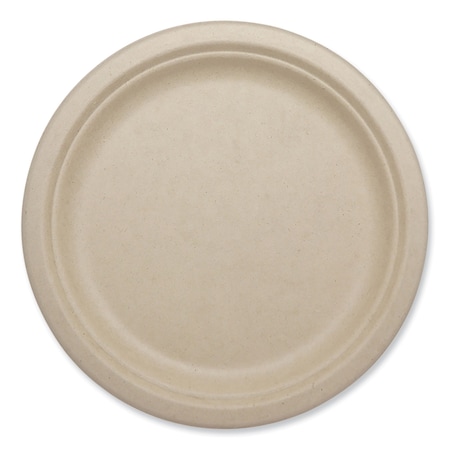 World Centric Fiber Plates, Plate, 9.1 in. Diameter, Natural, 1000PK PL-SC-U9-LFP